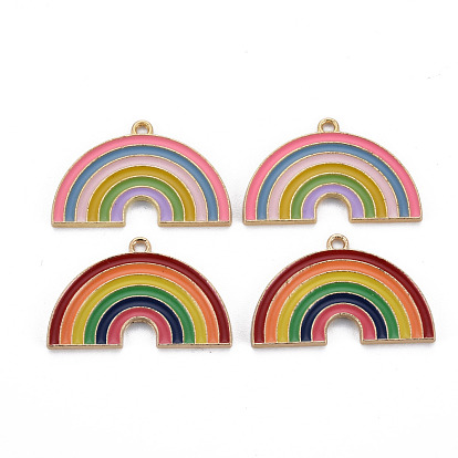 Стойки обшивки сплава эмали подвески, золотой свет, без кадмия, без никеля и без свинца, радуга