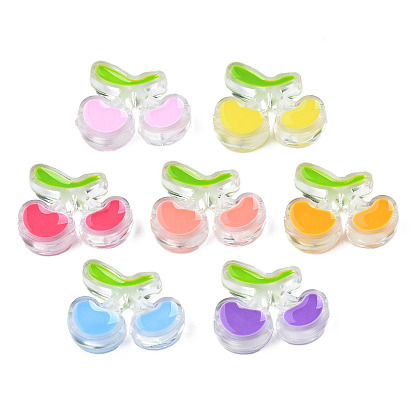 Прозрачные бусины из акриловой эмали, вишня