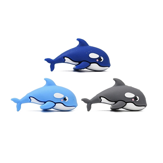 Силиконовые бусины в виде дельфина, фокусные бусы