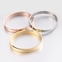 Elegant 304L Stainless Steel Bangles, 54x63mm, 8mm
