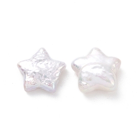 Perles de perles keshi naturelles, perle de culture d'eau douce, pas de trous / non percés, étoiles