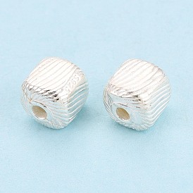 925 бусины из стерлингового серебра, кубические, с печатью 925