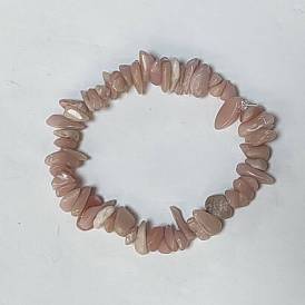 Bracelets extensibles naturels de pierres précieuses mélangées, puce