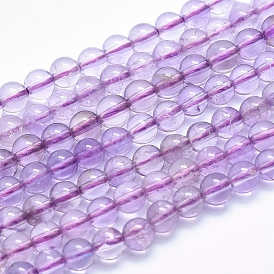 Natürlichen Amethyst Perlen Stränge, Klasse A, Runde