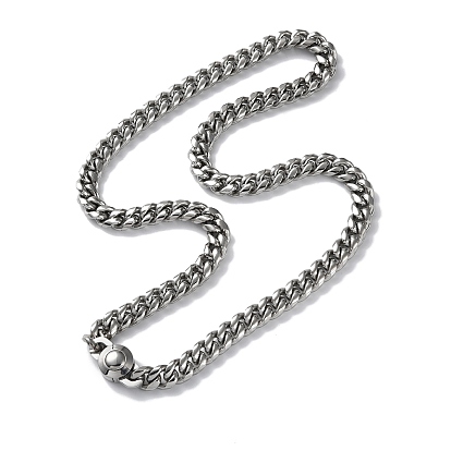 304 Stainless Steel Cuban Link Chain Necklaces