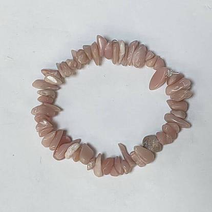 Bracelets extensibles naturels de pierres précieuses mélangées, puce