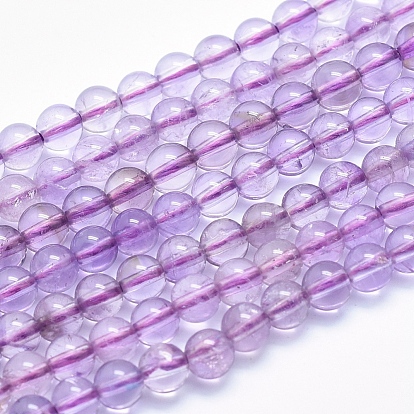 Natürlichen Amethyst Perlen Stränge, Klasse A, Runde