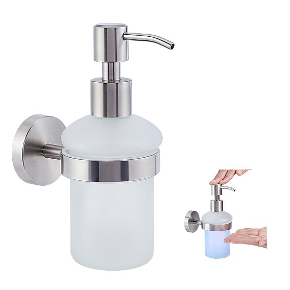 Стеклянные бутылки с насосным насосом, с соплом из нержавеющей стали, многоразовая бутылка, для косметики, эмульсия эфирного масла