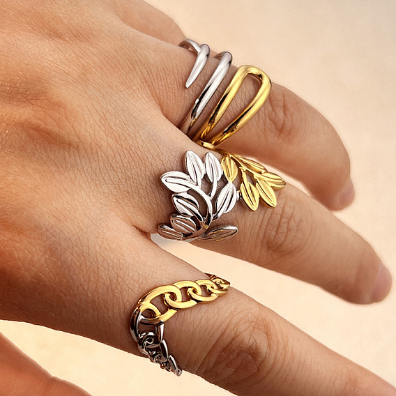 304 из нержавеющей стали Манжета кольца для женщин, ионное покрытие (ip)