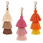 3Pcs Colorful Tassel Keychain Handmade Boho Keychain Personalized Bag Charm Tassel Keychain for Women