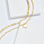 Gold Plated Copper Heart Pendant Paperclip Necklace - Fashionable and Minimalist Design