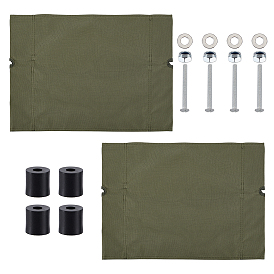 2 шт. ткань для замены стульев из ткани Оксфорд, прямоугольные, с 2 комплектами железных винтовых соединений