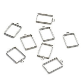 Стойки из пластика с открытыми задними подвесками, для diy уф смолы, эпоксидная смола, Прессованные цветочные украшения, прямоугольные