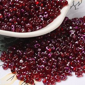 Spray Painted Glass Seed Beads, Peanut