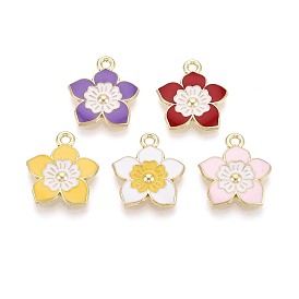 Подвески из сплава и эмали, цветок, золотой свет