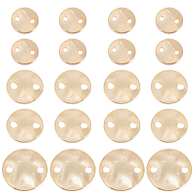 70шт 3 стили латунные подвески для разъемов, скручивание плоских круглых звеньев