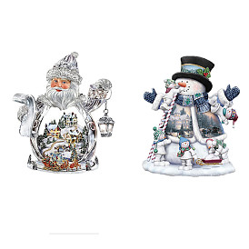 Рождественский снеговик/Санта Клаус набор для алмазной живописи своими руками, включая сумку со стразами из смолы, алмазная липкая ручка, поднос тарелка и клей глина