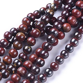 Natural Tiger Iron Beads Strands, Round