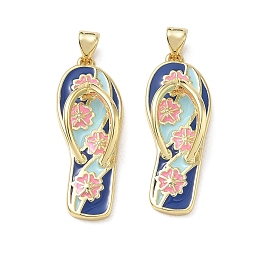 Pendentifs en laiton, avec l'émail, breloques pour chaussures/tongs, plaqué longue durée, crémaillère plaquage, sans plomb et sans cadmium