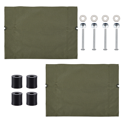 2 шт. ткань для замены стульев из ткани Оксфорд, прямоугольные, с 2 комплектами железных винтовых соединений