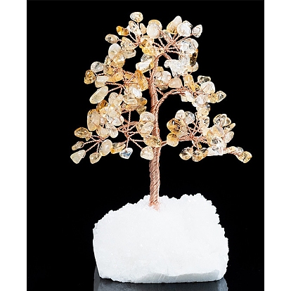 Крошки из натуральных драгоценных камней и украшения для пьедестала из агата, целебное каменное дерево, для балансировки чакр исцеляющими кристаллами рейки, с латунной найти, счастливое дерево, золотые