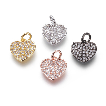 Micro cuivres ouvrent charmes de zircons, clair, cœur