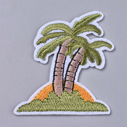 Computerized Embroidery Cloth Iron On/Sew On Patches, Costume Accessories, Coconut Tree
