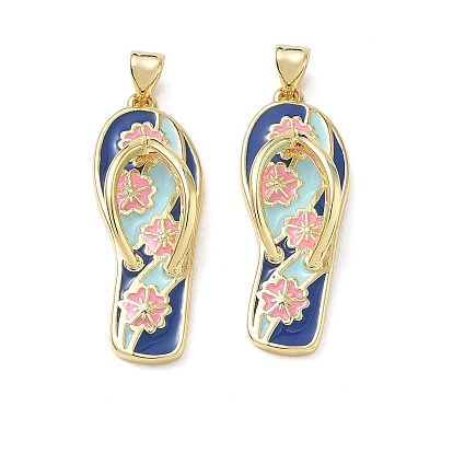 Pendentifs en laiton, avec l'émail, breloques pour chaussures/tongs, plaqué longue durée, crémaillère plaquage, sans plomb et sans cadmium