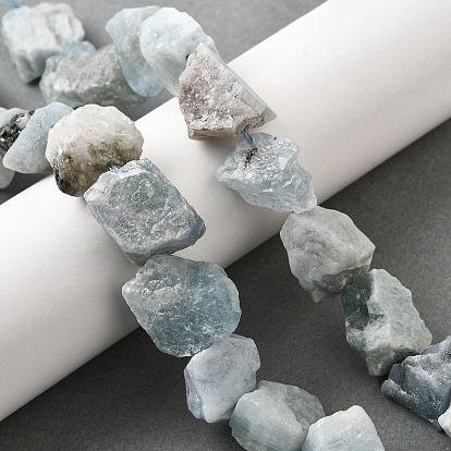 Природные Аквамарин бисер нитей, грубый необработанный камень, самородки