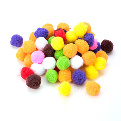 PandaHall Elite DIY Doll Craft Pom Pom Yarn Pom Pom Balls, Mixed Style