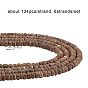 CHGCRAFT 6 Stands Natural Coconut Column Bead Strands,Coconut Brown