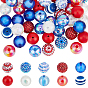 50шт. наборы бусин, смола и акрил бусины, круглые