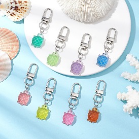 8 шт. светящиеся смоляные подвесные украшения в виде черепахи, с поворотными застежками сплава