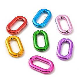 Plaqué acrylique UV reliant anneaux, connecteurs à liaison rapide, ovale