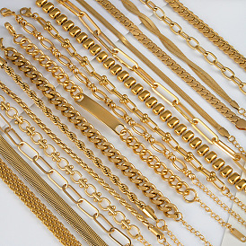 Европейский стиль 304 браслет-цепочка из нержавеющей стали для женщин