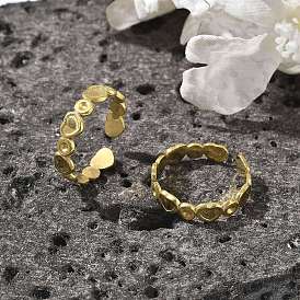 Сердце 304 открытые манжеты из нержавеющей стали для женщин