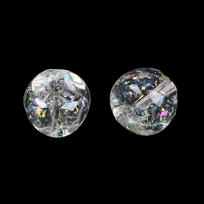 Прозрачный бисер cmолой, круглые, с блеском порошок