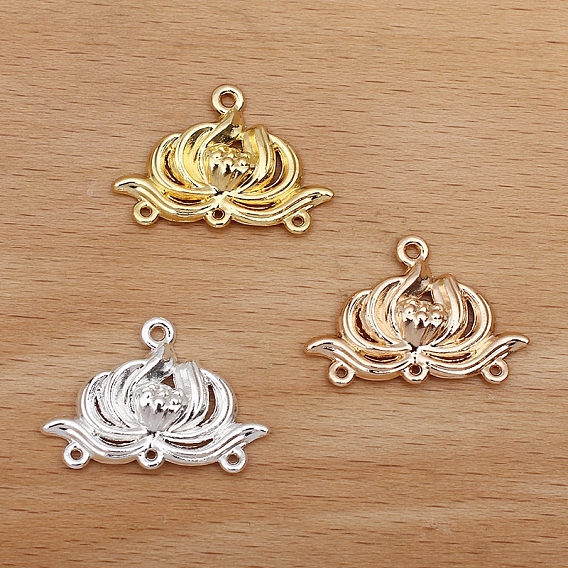 Alloy Chandelier Componement Links, Lotus Flower