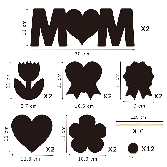 Царапина радуга живопись искусство бумага, скретч-арт своими руками ко дню матери, с бумажной картой 12 шт., 12 нити шелковой ленты и 6 бамбуковые палочки