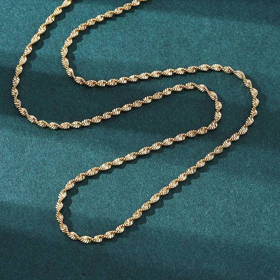 Ожерелье из латунных сингапурских цепей для женщин, без кадмия и без свинца