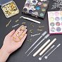 ARRICRAFT 113 Pieces DIY Epoxy Resin Crafts Kits, Including Alloy Cabochons, Sequins/Paillette, Glass Beads, Birch Wooden Sticks, Plastic Stirring Rod, Stainless Steel Tweezers and Pipettes