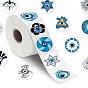 Adhesive Paper Stickers Roll, Evil Eye Decals, for Card-Making, Scrapbooking, Diary, Planner, Envelope & Notebooks