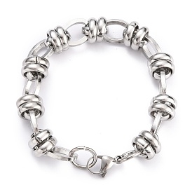 304 Stainless Steel Link Chain Bracelets, with Lobster Claw Clasps