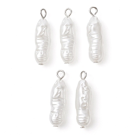 Pendentifs de perle d'imitation acrylique, pépite/rond plat