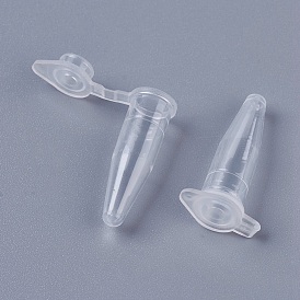 Tube centrifuge en plastique jetable transparent, avec bouchon, fournitures de laboratoire