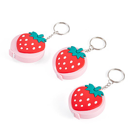 3шт. пластиковые мини-рулетки-брелоки, для аксессуаров сумки для ключей от машины, платина