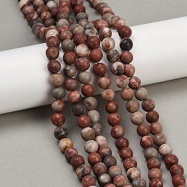 Натуральные дендритные нити из бисера яшмы, круглые