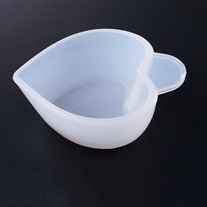 Silicone Epoxy Resin Mixing Cups, For UV Resin, Epoxy Resin Jewelry Making, Heart