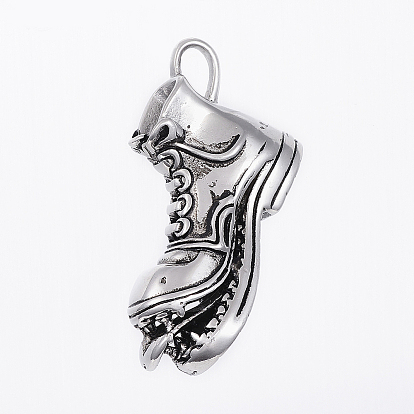 304 Stainless Steel Big Pendants, Boot