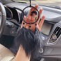 Web with Feather Pendant Decorations, Glass Tree of Life for Interior Car Mirror Hanging Decorations